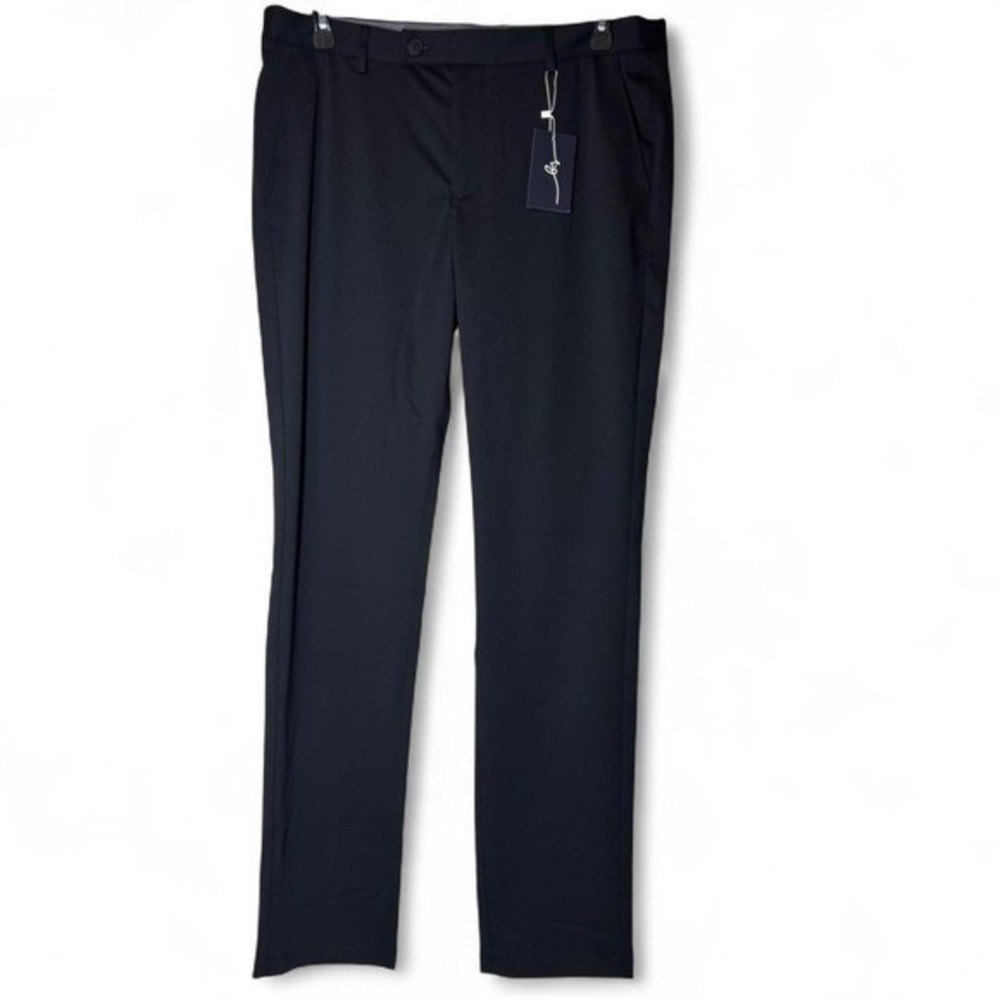 Boston Scott Polo Golf Pants Mens 38/33 Black Performance Preppy Chino Office
